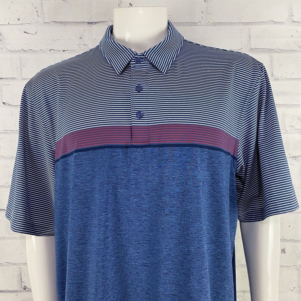 Vineyard‎ Vines Shirt Men's Extra Large XL Polo Blue Short Sleeve Performance - Picture 2 of 13